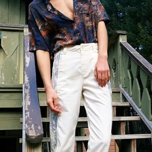 Free people higher love carpenter pants w suspenders L